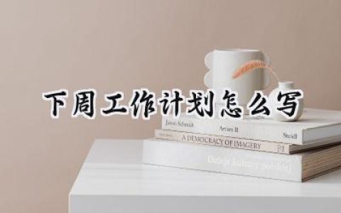 下周工作计划怎么写范文 (13篇）