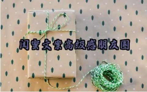 闺蜜文案高级感朋友圈范例大全
