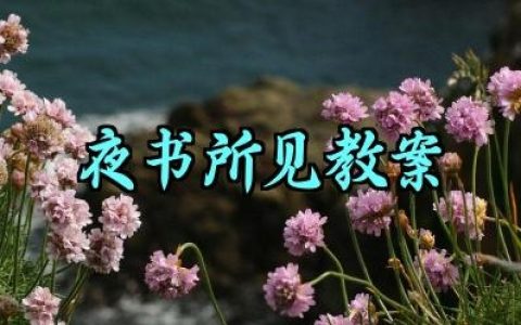 夜书所见教案怎么写范文（10篇）