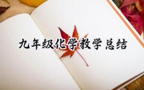 九年级化学教学总结怎么写 (11篇）