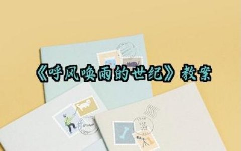 《呼风唤雨的世纪》教案怎么写（10篇）