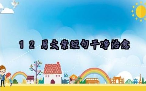 12月文案短句干净治愈范文精选
