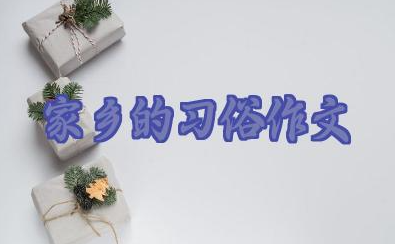 家乡的习俗作文优秀范文21篇