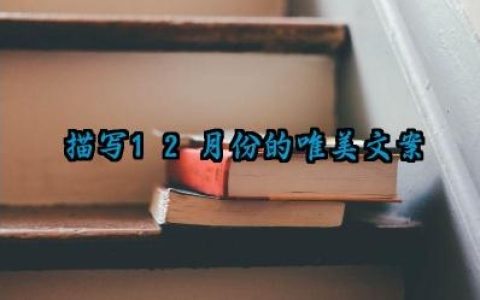 描写12月份的唯美文案怎么写