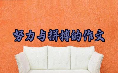 关于努力与拼搏的作文24篇