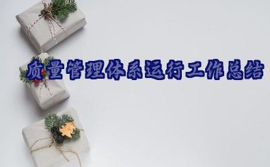 质量管理体系运行工作总结优秀范文22篇