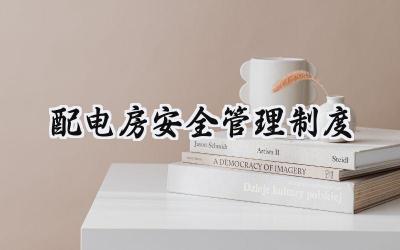 配电房安全管理制度 配电室安全管理制度