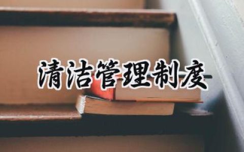 清洁管理制度内容 卫生清洁的管理制度