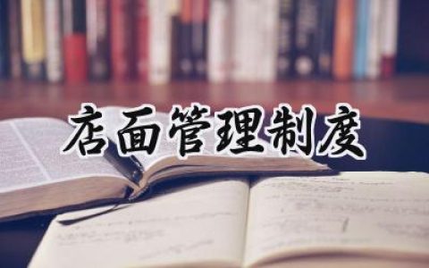 店面管理制度 店面管理规章制度