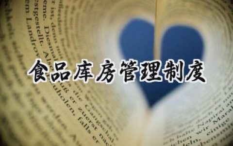食品库房管理制度 食品仓库管理制度及规定