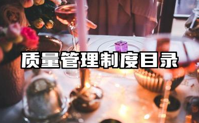 医疗器械质量管理制度目录 医疗器械经营质量管理制度目录