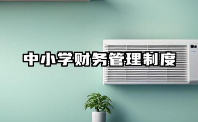 中小学校财务管理制度 中小学财务管理制度范文