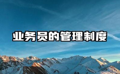 业务员的管理制度内容 业务员管理办法及规章制度