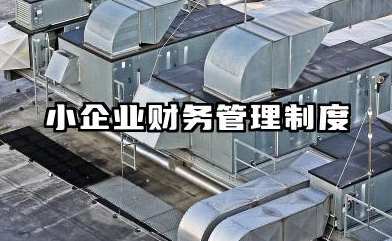 小企业财务管理制度范本 中小企业管理制度通用版