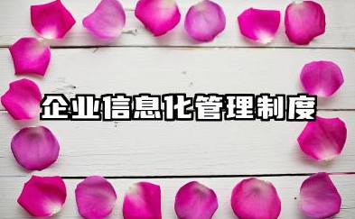 企业信息化管理制度内容 企业信息化管理制度汇编