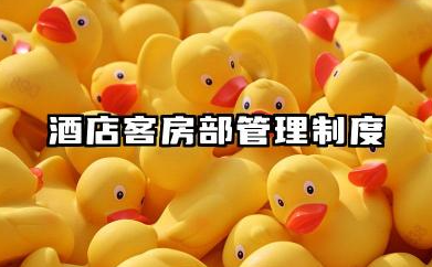 酒店客房部管理制度规章制度范本 酒店客房部的规章制度