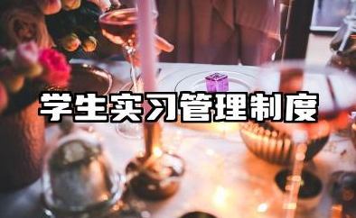 学生实习管理制度范文 学生实训管理制度内容