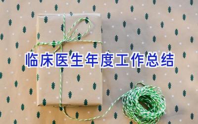 临床医生年度工作总结