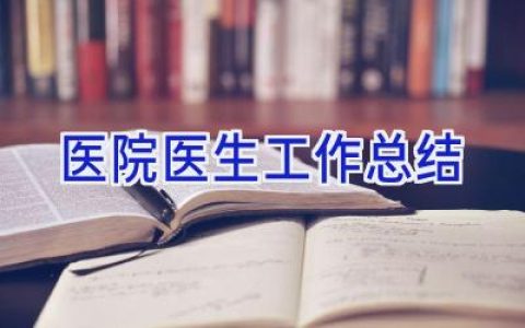 医院医生工作总结