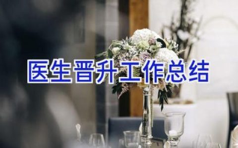 医生晋升工作总结