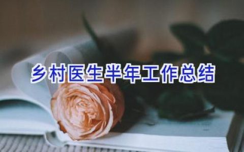 乡村医生半年工作总结