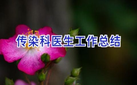传染科医生工作总结
