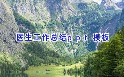 医生工作总结ppt模板