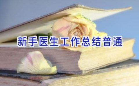 新手医生工作总结普通