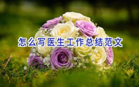 怎么写医生工作总结范文