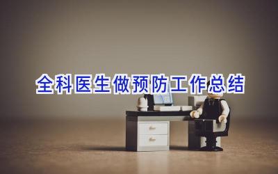 全科医生做预防工作总结