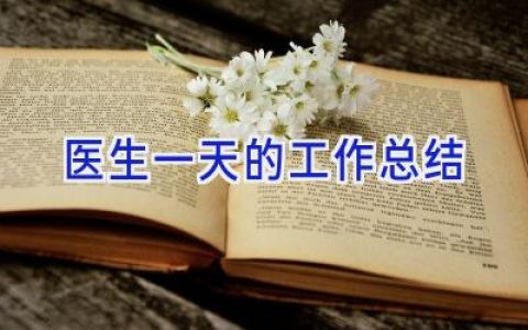 医生一天的工作总结