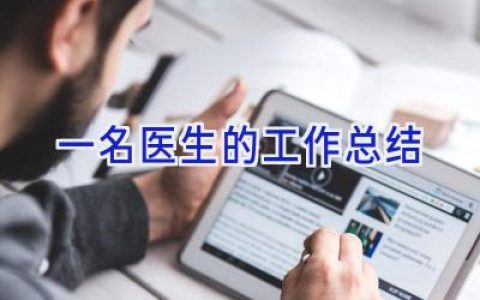 一名医生的工作总结