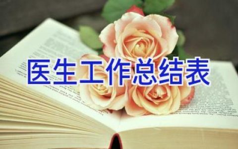 医生工作总结表