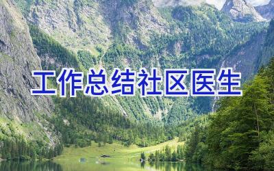 工作总结社区医生