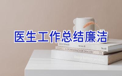 医生工作总结廉洁