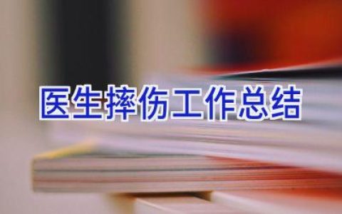 医生摔伤工作总结
