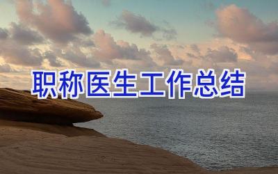 职称医生工作总结