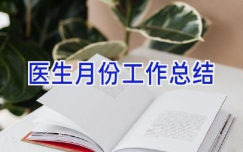 医生月份工作总结
