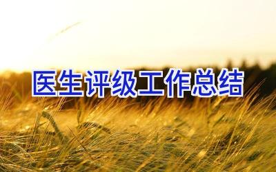 医生评级工作总结