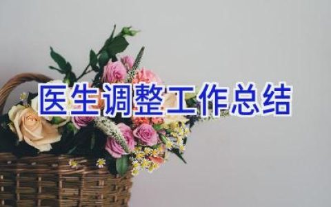 医生调整工作总结
