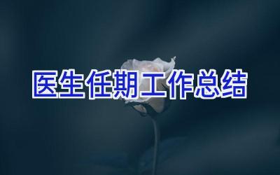 医生任期工作总结