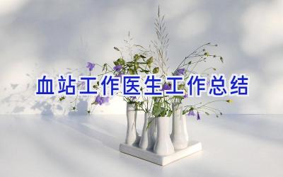 血站工作医生工作总结